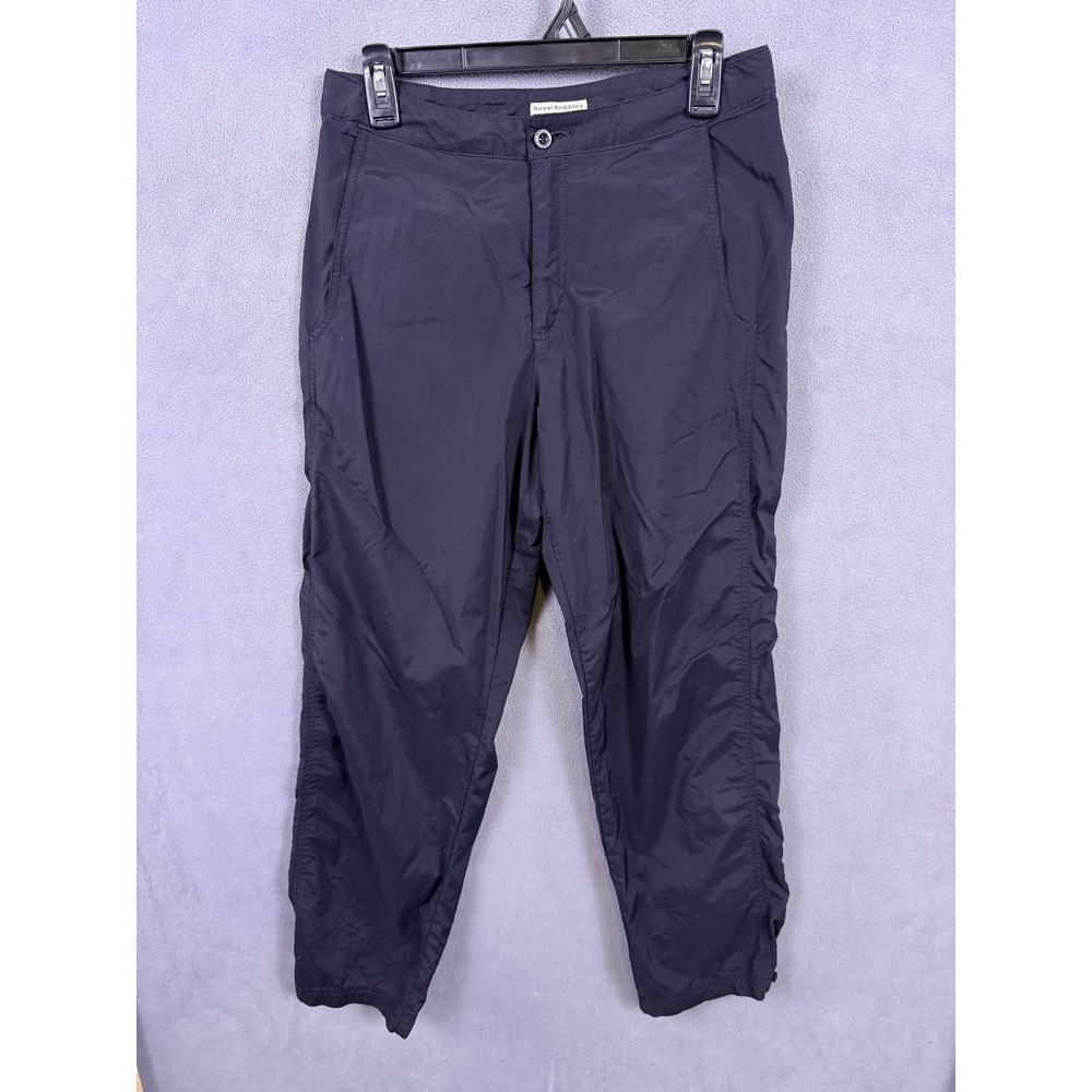 Royal Robbins Pants Womens 6 Black Outdoor Hiking Travel Lightweight Nylon